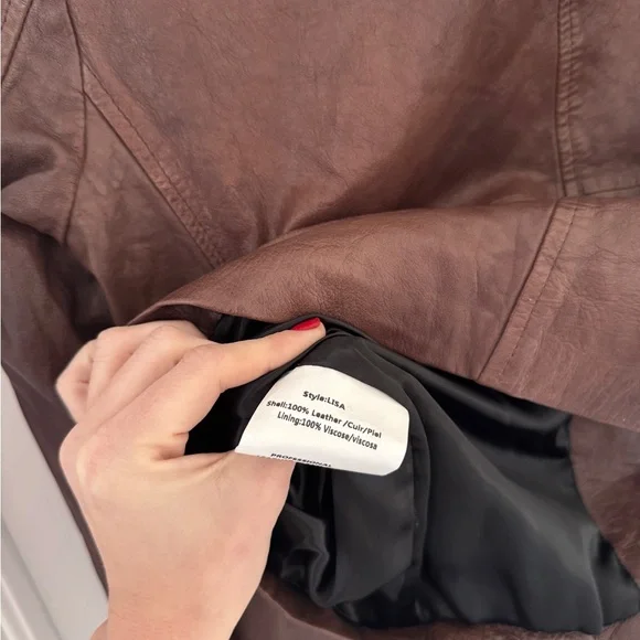 NWT Stetson Brown Lamb Leather Cropped Jacket - Picture 6 of 10